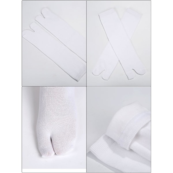 6 par unisex tabi flip flop strumpor geta strumpor bomull split toe tabi strumpor elastiska för kvinnor och män, flerfärgade