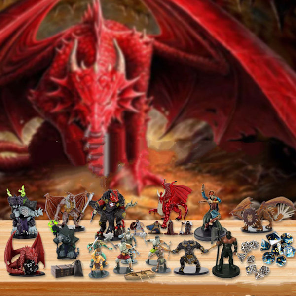 2024 Ny Dungeons & Dragons Julekalender, 24 stk Julekalender Blind Box Gave, Julegaver til Børn yy