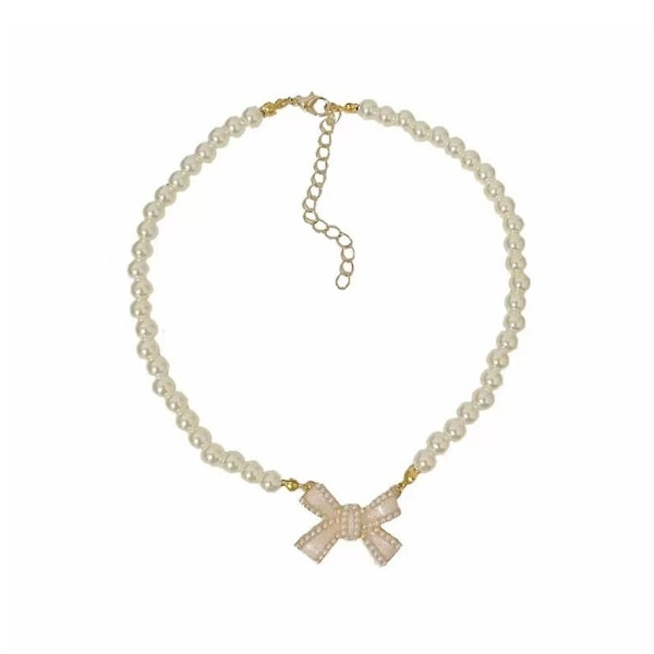 Elegant rosetformet vedhæng halskæde vintage perlekæde choker enkel kravebenskæde mode halskæde smykker