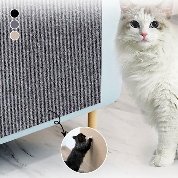 Klösmatta för katt med självhäftande baksida, stabil möbelskyddsmatta för kattungar, Svart Svart H Svart 40x100cm Svart 40x100cm Black
