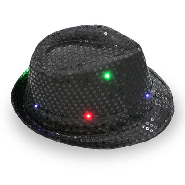 Voksen 9-farget LED-lys Paljetter Performance Jazzhatt 1 stk
