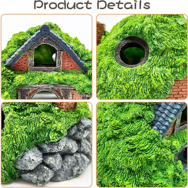 Akvariedekoration Hobbit Hus Betta Skjulested Hule