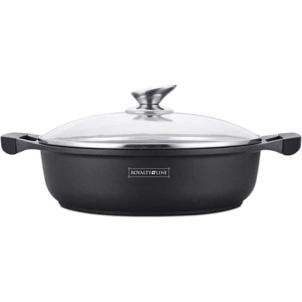 Låg gryde 34 cm 4,8L Sort Royalty Line RLBR34M