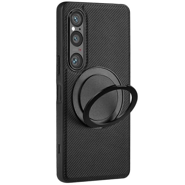 Kompatibelt TCY-serien Magnetisk telefoncover med ringstativ til Sony Xperia 1 VI, PC TPU-bagside