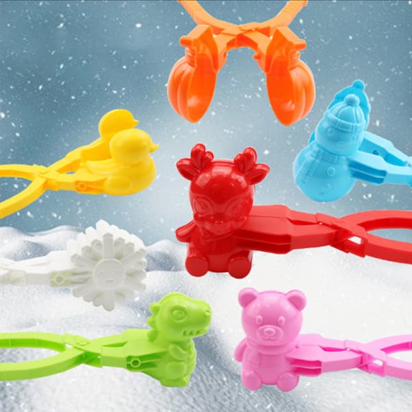 4 st Tecknad Snöboll Maker Plast Clip Sand Snöboll orm F