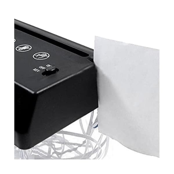 Bærbar Elektrisk Dokumentmakulator USB Batteridrevet Dokumentmakulator Papirkutter Kontor (FMY) Black