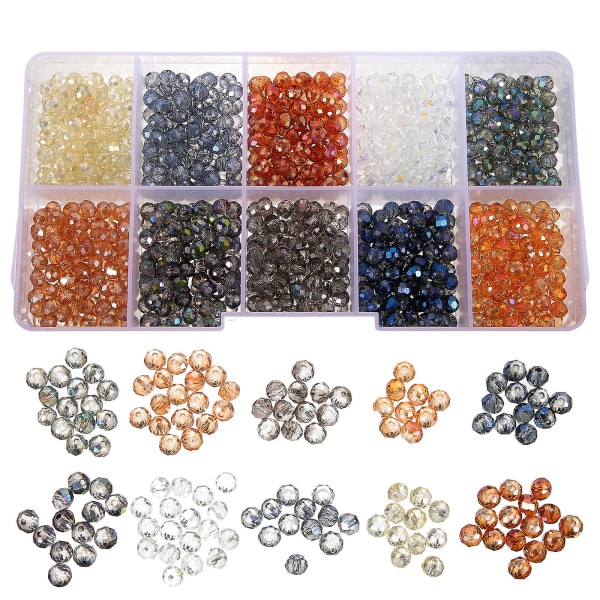 1 låda smycken Gör-det-själv-pärlor glaspärlor Lösa pärlor Små glaspärlor Gör-det-själv hantverksglaspärlor 0.3x0.3cm