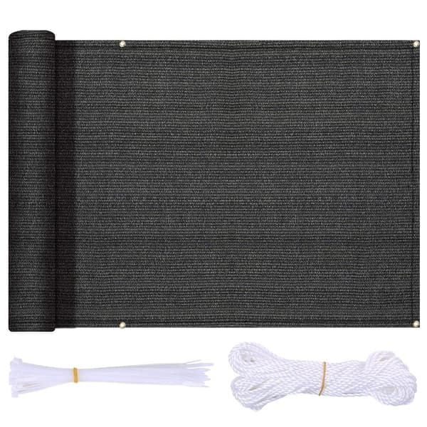 Balkonbeskyttelse Privatlivsbeskyttelse Sort Black Black