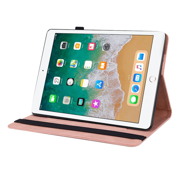 Læderfoderal iPad 9.7 5. generation (2017) Sommerfugle Rosa