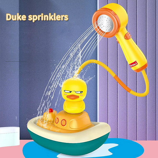 Baby Sød Elektrisk Gul And Duschbad Legetøj Sommer And Bad Legetøj Vand Spray Vand Spil Badekar Sprinkler Legetøj Til Børn