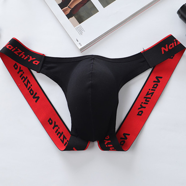 Miesten Alusvaatteet Urheilu Housut Jockstrap Seksikäs Nopeasti Kuivuva Stringit - spot myynti # 4-Musta # 4-Black 2XL