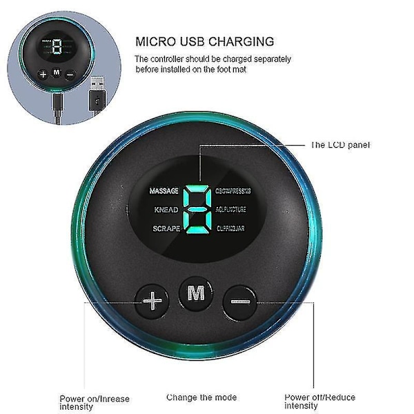 Fotmassage Matta Elektrisk Vård Tens Fysioterapi Massager Fot Muskel Re