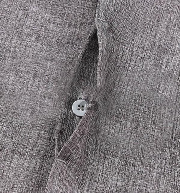 Lös enfärgad kortärmad skjorta för män Grå Gray xl