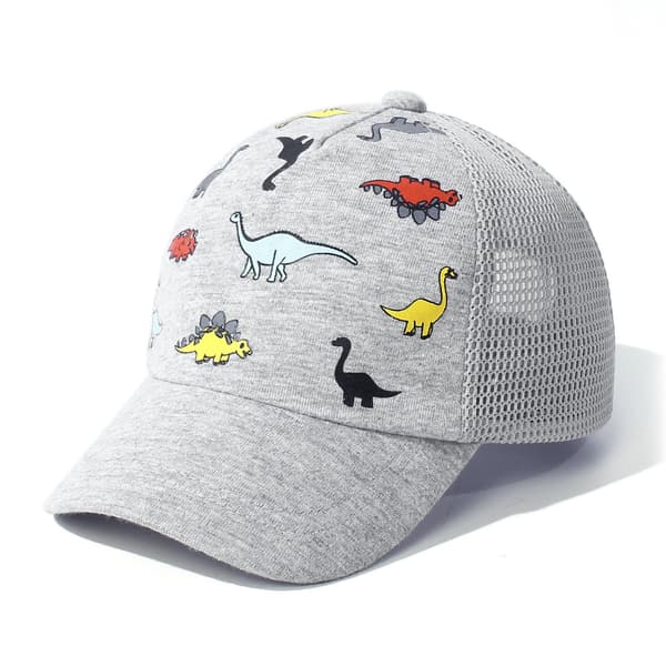 1 stk, småbarns baseballcaps, babyhatt, solhatt, trykt dinosauriemønster, ensfarget hatt for barn Grey M