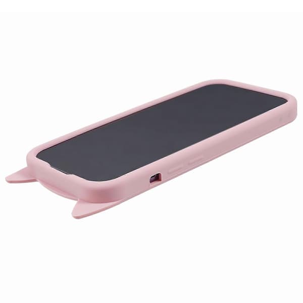 3D bart katt silikondeksel til iPhone 16 Pro - Rosa flerfarget Multicolor Pink