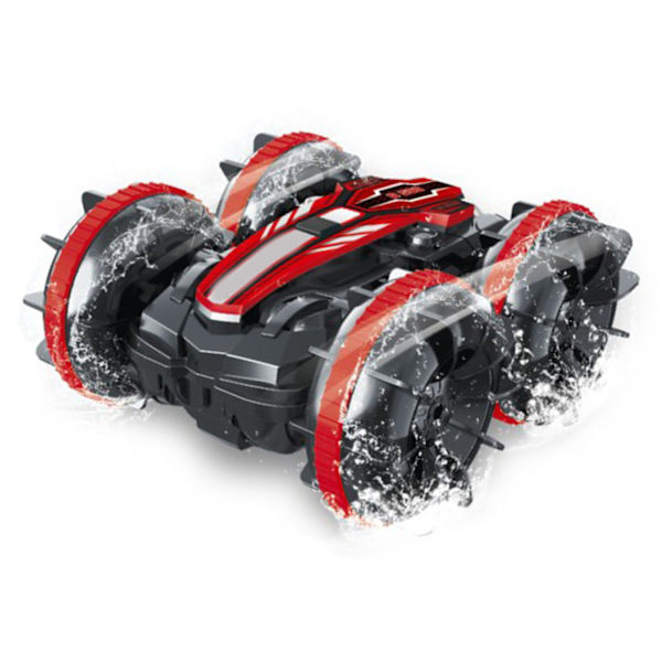 2.4GHz Amfibie RC Bil Vattentät Fjärrkontroll Stuntbil för Barn Födelsedagspresent Röd 0.5