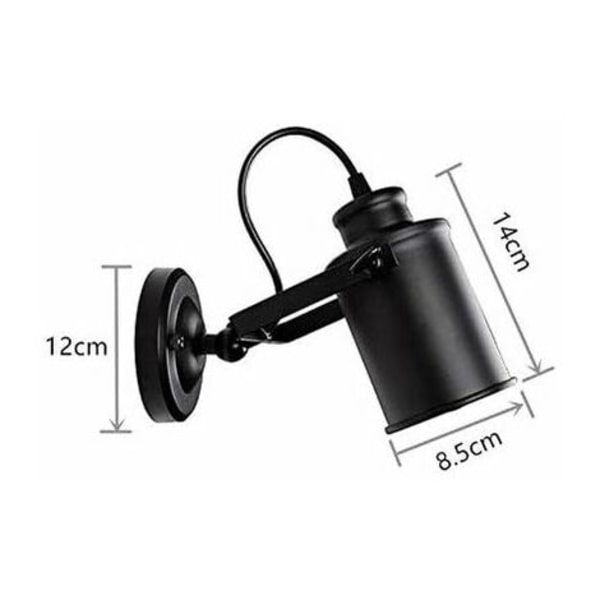 Retro industrielt loftlampe loftlampe indendørs væglampe retro industrielt loft stil E27 base til barer, restauranter, caféer Y
