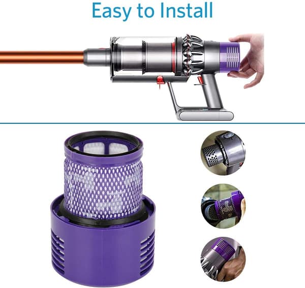 2 kpl suodattimia Dyson V10 SV12 -imuriin puhdistusharjalla