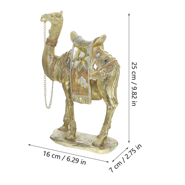 Resin Camel Statue Modern Mellanöstern Klassisk stil Kamel Bokhylla Inredning 25.00X16.00X7.00CM