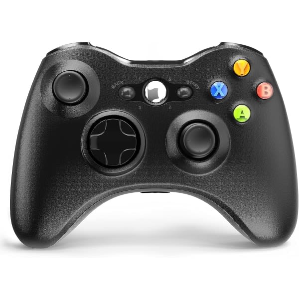 Xbox 360 trådlös handkontroll 2,4 GHz Gamepad Joystick trådlös handkontroll (svart)l