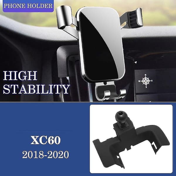 Mobiltelefonholder til bil til Volvo Xc60 2018-2020 Sølv