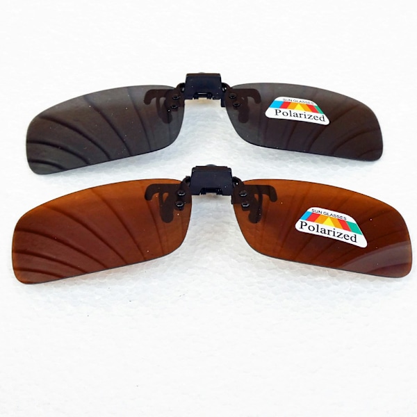 Clip On - Flip Up - Solbriller - (2-pak) - MELLEM -
