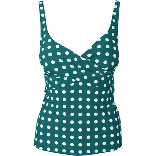 Dam Prickig Baddräkt Tankini Bikini Set Simdräkt grön green M
