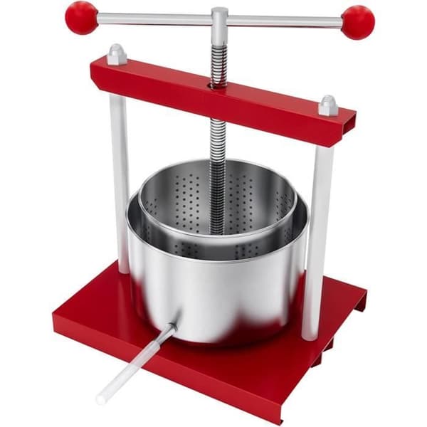 3L Manuell Fruktpress med Rostfri Korg Mini Fruktkvarn Äppelpress Potatispress
