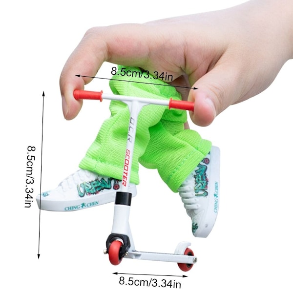 Finger Scooter Set Liten Finger Skateboard VIT h White