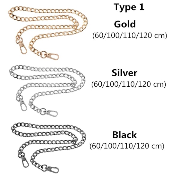 Axelväska SVART 110 CMTYPE 3 TYPE 3 - högkvalitativ Svart 110 cmType 3-Type 3 Black