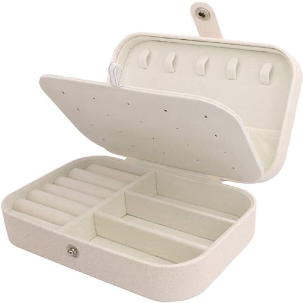 Smyckeskrin i PU-läder Vit White 213