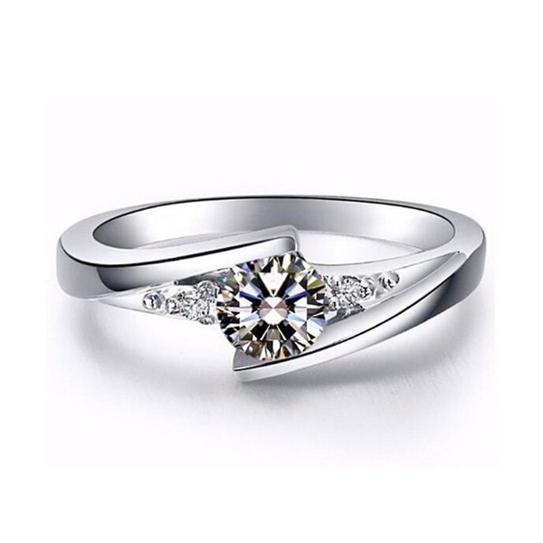 Utsökt ut minnesring kvinnor förlovning Bröllop smycken presentstorlek 5-10