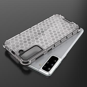 For Samsung Galaxy S21+ 5G Honeycomb PC+TPU-deksel Red