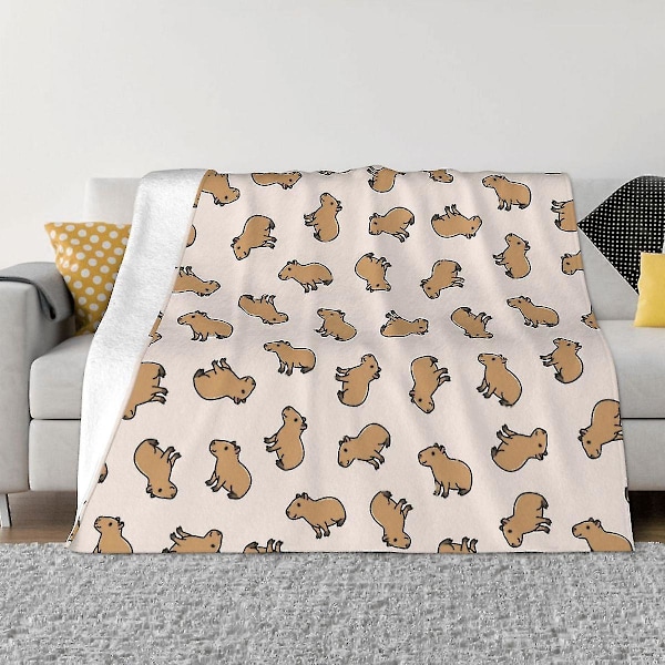 Capybara Filtar - Flanell, Alla Säsonger, Vilda Djur Från Sydamerika, Bärbar Tunn Pläd För Soffa, Bil, Säng, 100x125cm 40x50in