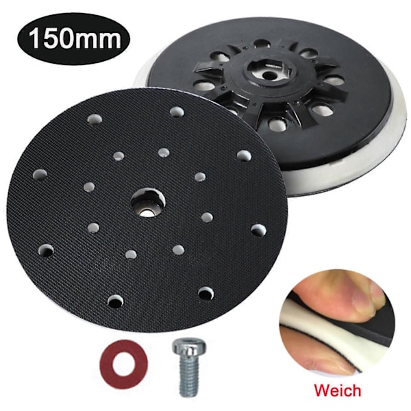 150 mm Velcro slibepude blød hård til Festool Festo RO 1E,2E,ETS,LEX,WTS,Rotex style2947