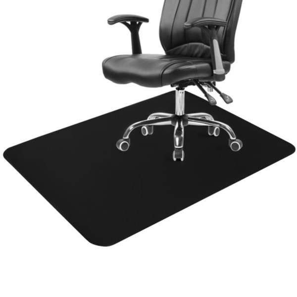 Gulvbeskyttelsesmatte for stol / Stolmatte - 90x130cm Black Svart