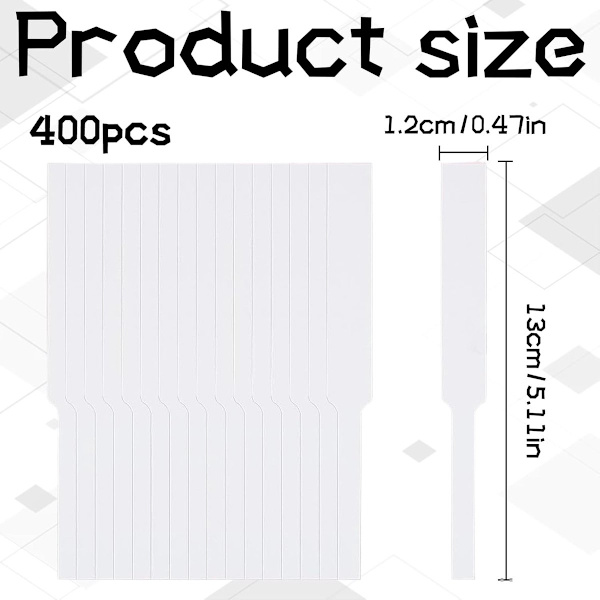 400 stycken engångs-parfymtestremsor, dofttestare, papper för parfym och aromaterapi (vit, 13 cm)
