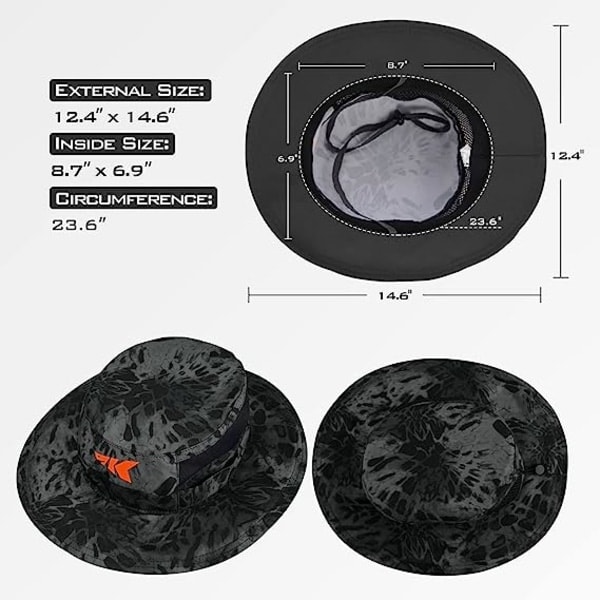 IC Boonie-hatt - solhatt, fiskehatt, strand- og turhatt, padling, roing, kajakkhatt