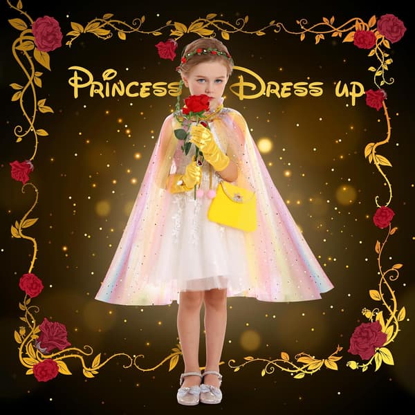Prinsessekappesett, 10 stk. prinsessekjoler til små jenter, prinsessekjoler til jentebursdagsgave blue