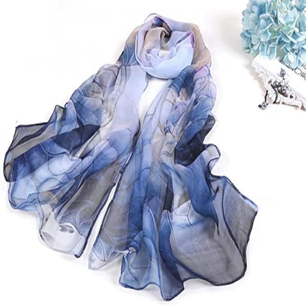 Lätta modesjalar för kvinnor, tryckta blommönster, sjalar, wraps, W03