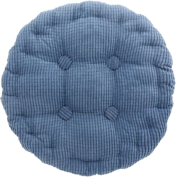 Rund Sittdyna Tjock Tatamikudde Inomhus Utomhus Kudde, Blå-40cm