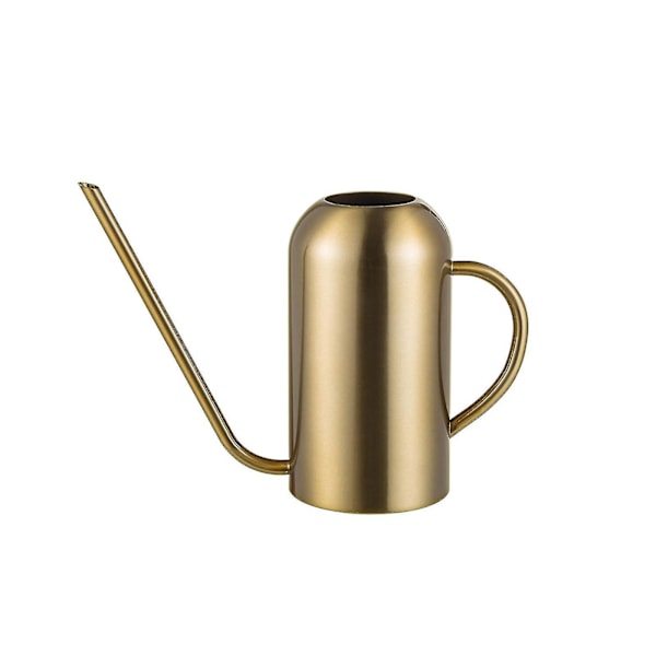 Vandkande i rustfrit stål - 1,5L metalkande med lang tud for at forhindre spild, perfekt til indendørs og udendørs planter Gold