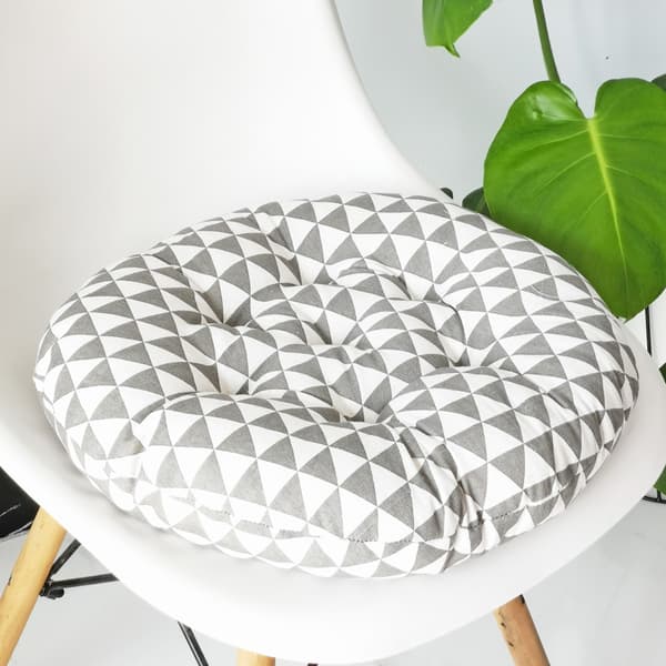 Polstrede runde stolehynder til havestol, spisestue, kontorstol A06 40x40cm