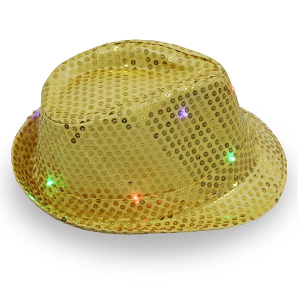 Voksen 9-farget LED-lys Paljetter Performance Jazzhatt 1 stk