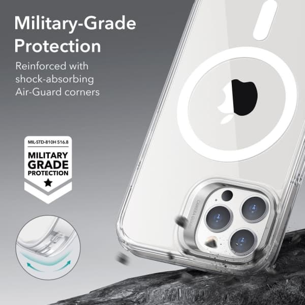ESR iPhone 14 Pro Max Shell Kickstand HaloLock MagSafe Läpinäkyvä