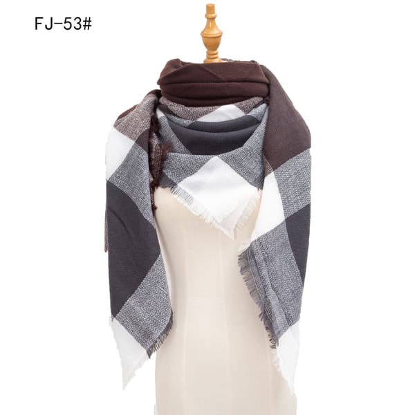 1 STK Varmt langt skjerf for høst/vinter Komfortabel myk kappe Coffee Grey