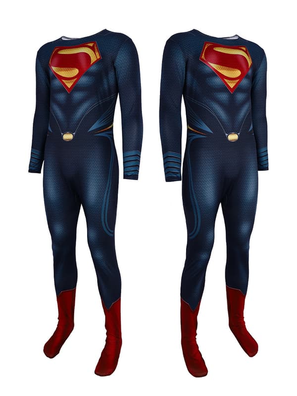 Voksen Superman-kostyme, Superman muskelbryst-heldress med kappe 110