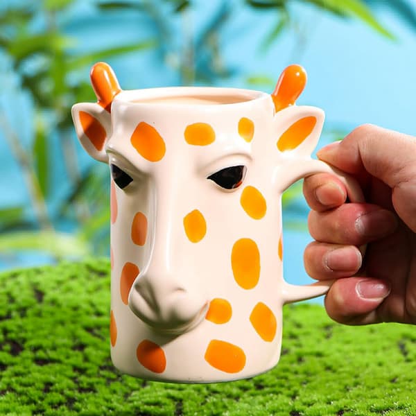 Funny, Breakfast Mug, Large Coffee Mug, Animal Tea Mug, Personalized, Original Gifts, Giraff 500ML