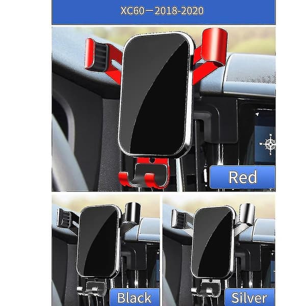 Mobiltelefonhållare för bil för Volvo Xc60 2018-2020 Silver