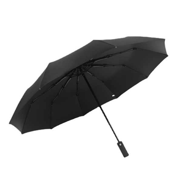 Kompakt paraply svart automatisk design UV-skydd robust struktur reseparaply för ryggsäck affärer utomhusparaply